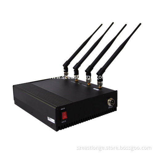 Indoor Cell Phone Signal Jammer Four Antenna With Heat Dissipation Est-808b